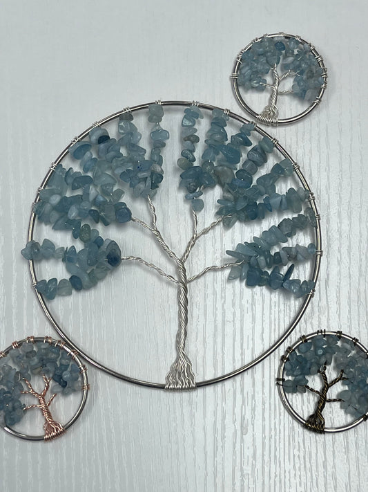 Aquamarine Tree of Life Hanging