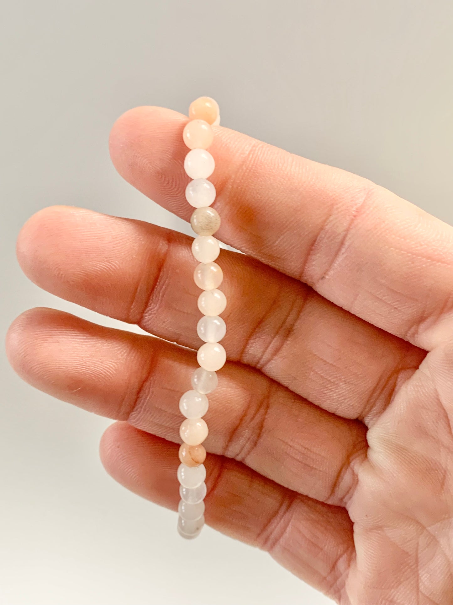 Pink Aventurine Round Bead Bracelet, 4mm