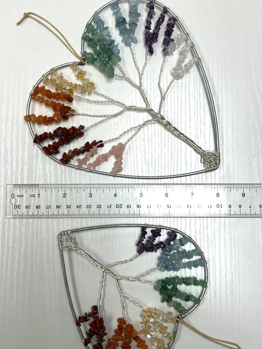 Heart Shaped Chakra Tree of Life Hanging