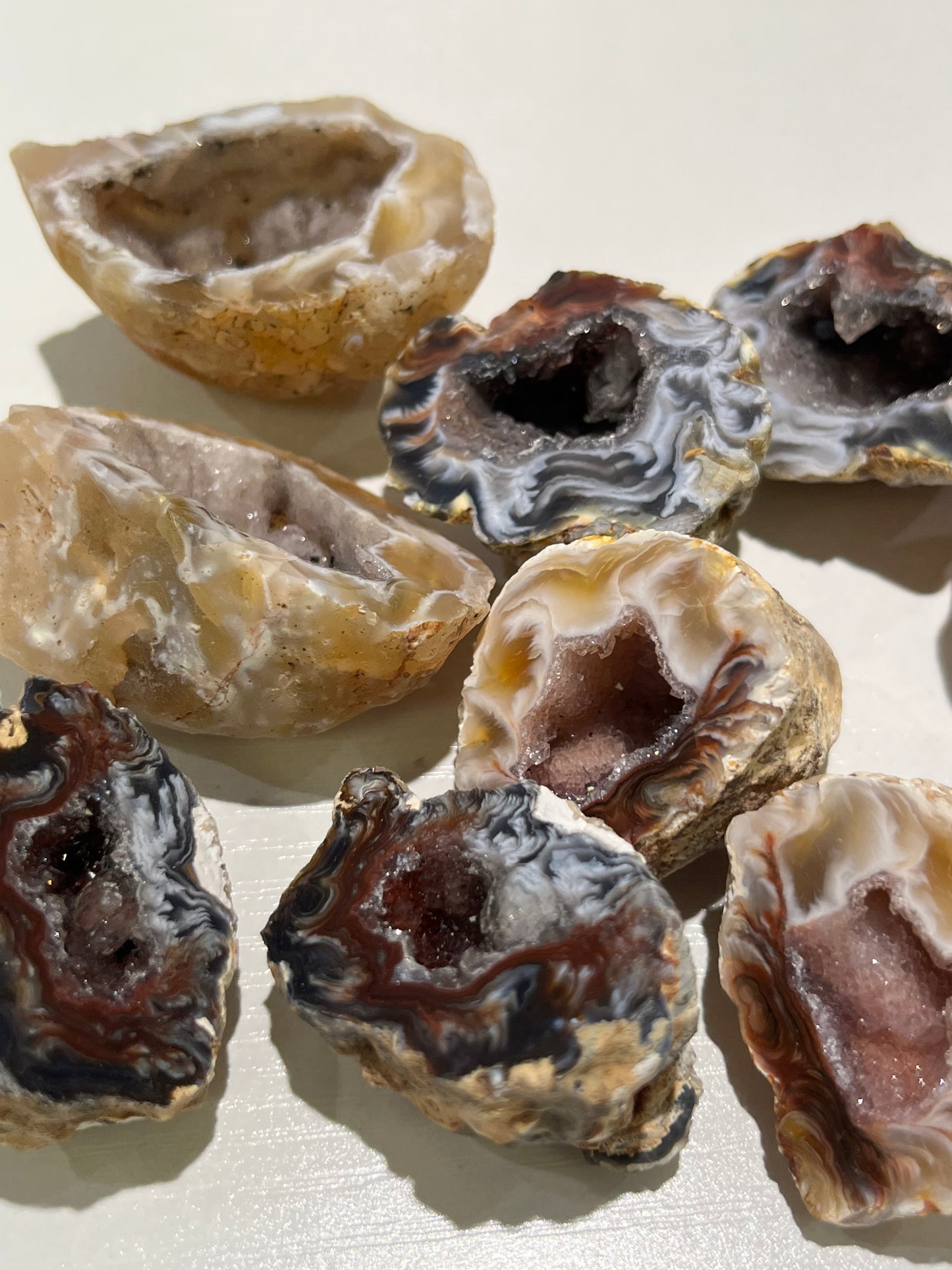Oco Agate geode Polished Pairs, Assorted