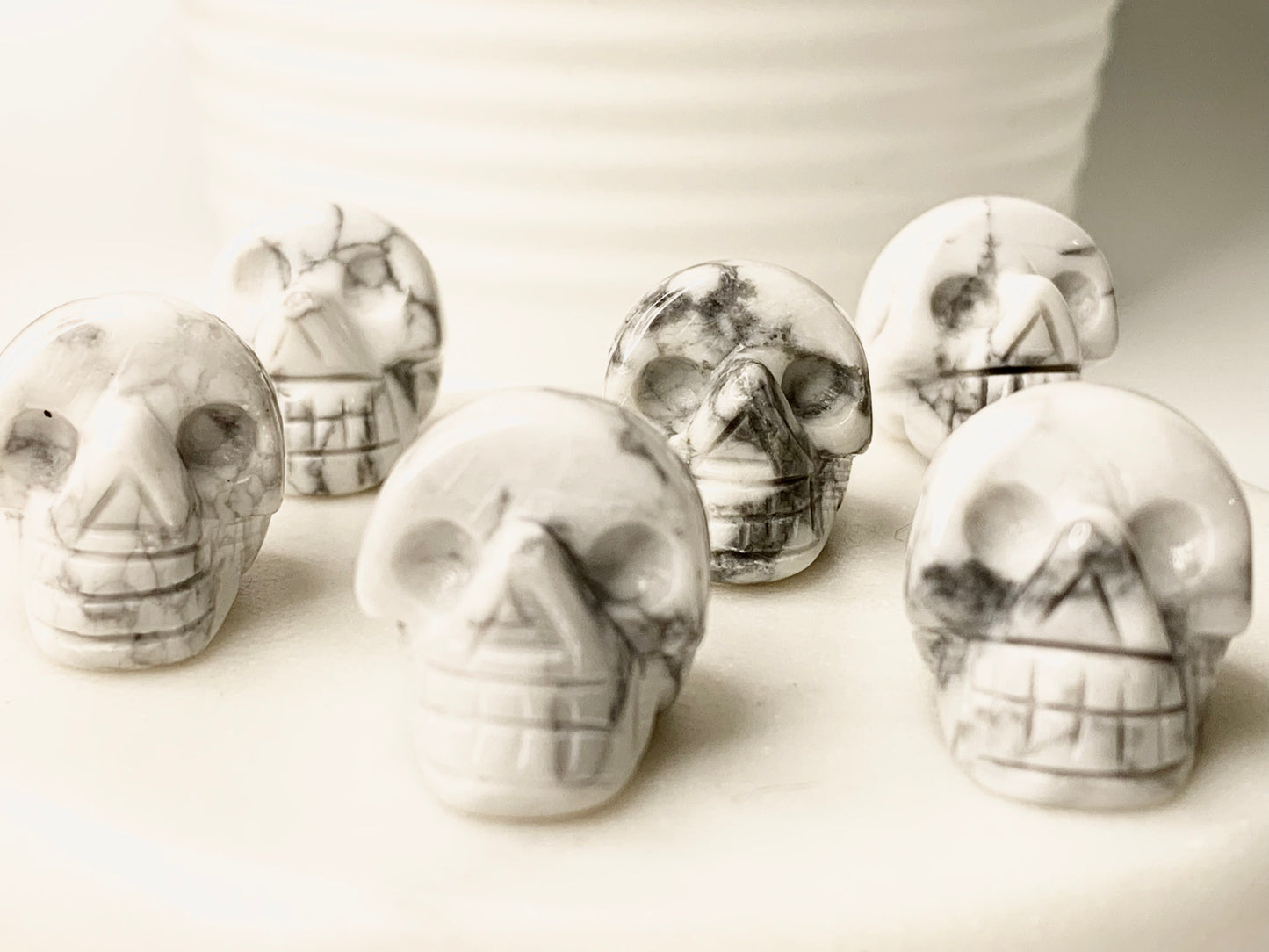 Mini Human Skull Carving