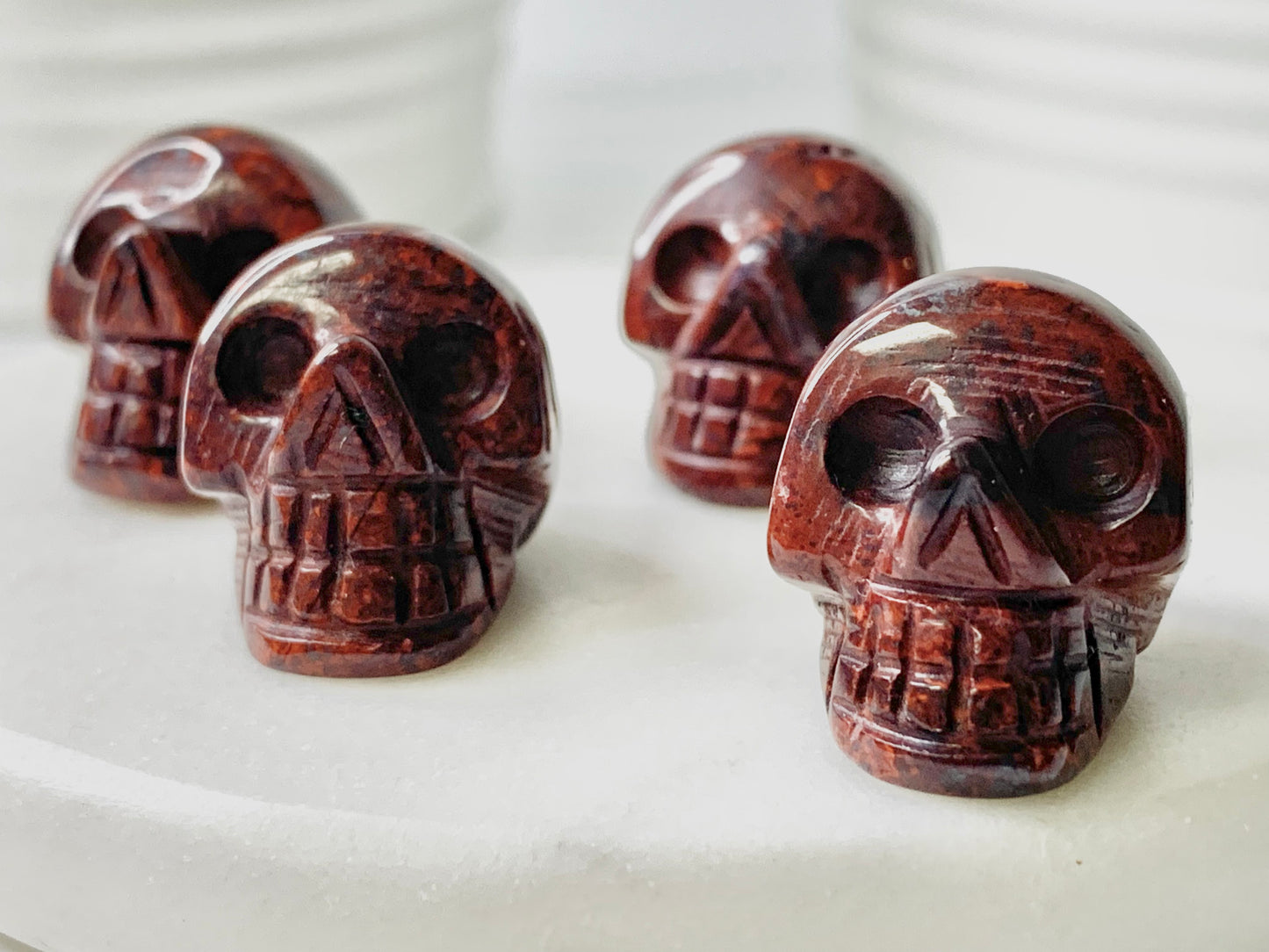 Mini Human Skull Carving