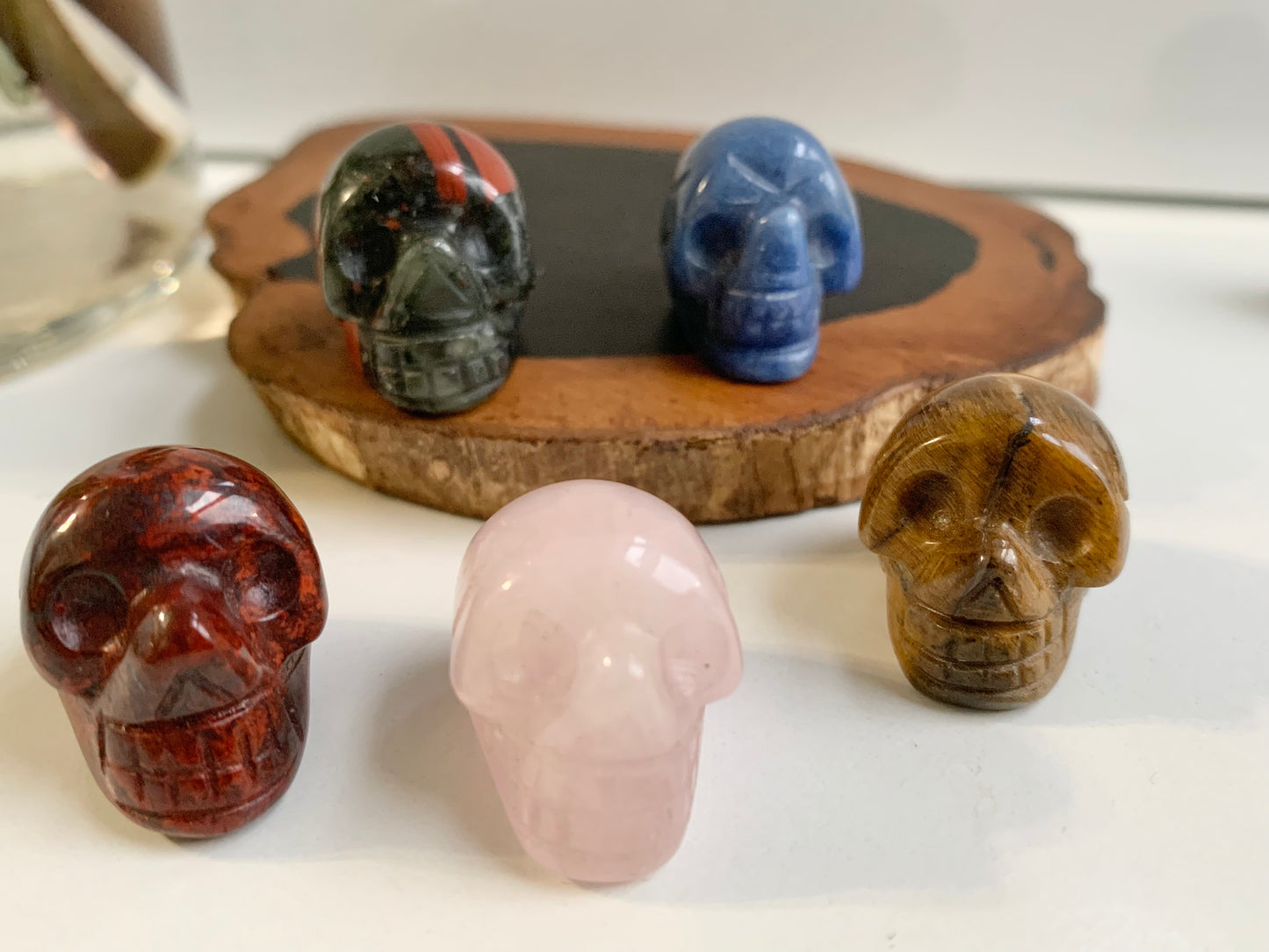 Mini Human Skull Carving