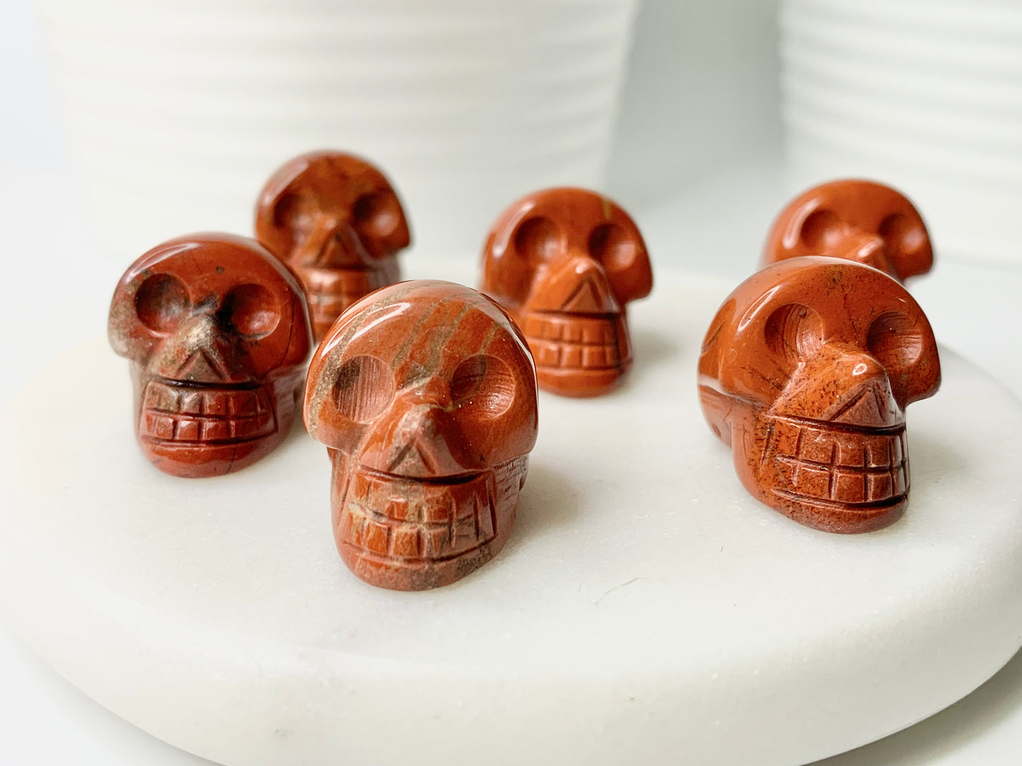 Mini Human Skull Carving