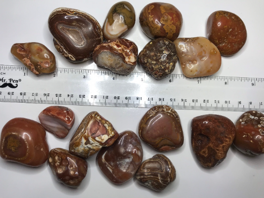 Bahia Agate, polished bulk Bahia agates