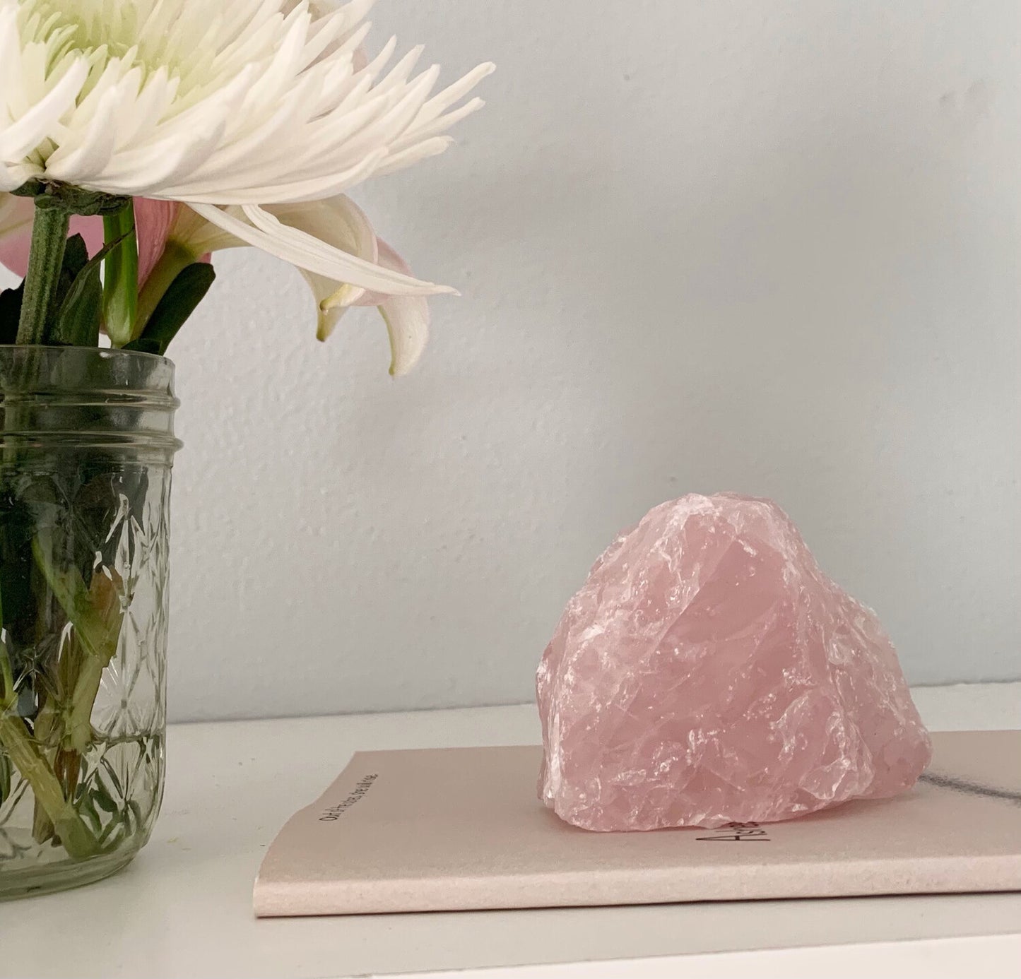 Raw Rose Quartz Display Piece