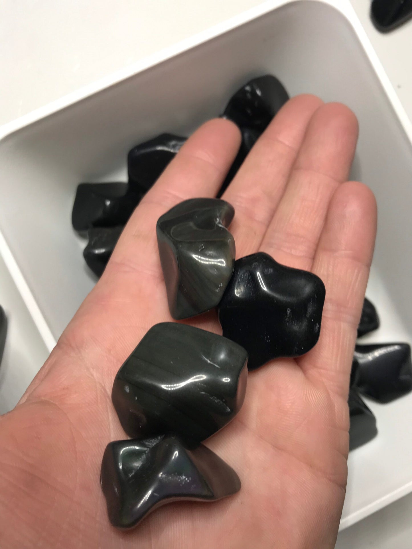 Polished rainbow obsidian, rainbow obsidian tumbles, colorful rocks, colorful obsidian, pretty rocks