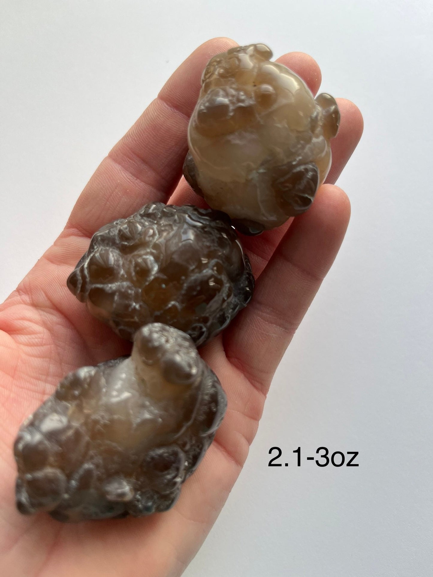 Polished blue Chalcedony nodules, botryoidal chalcedony, rocks and minerals, interesting rocks