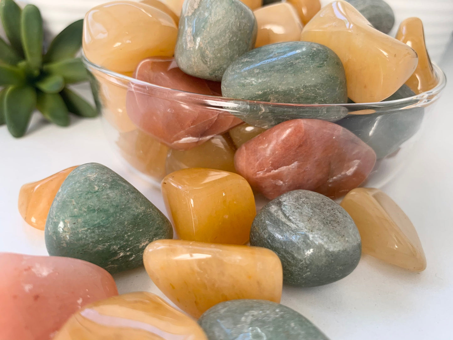 Polished Aventurine mix, bulk aventurine mix