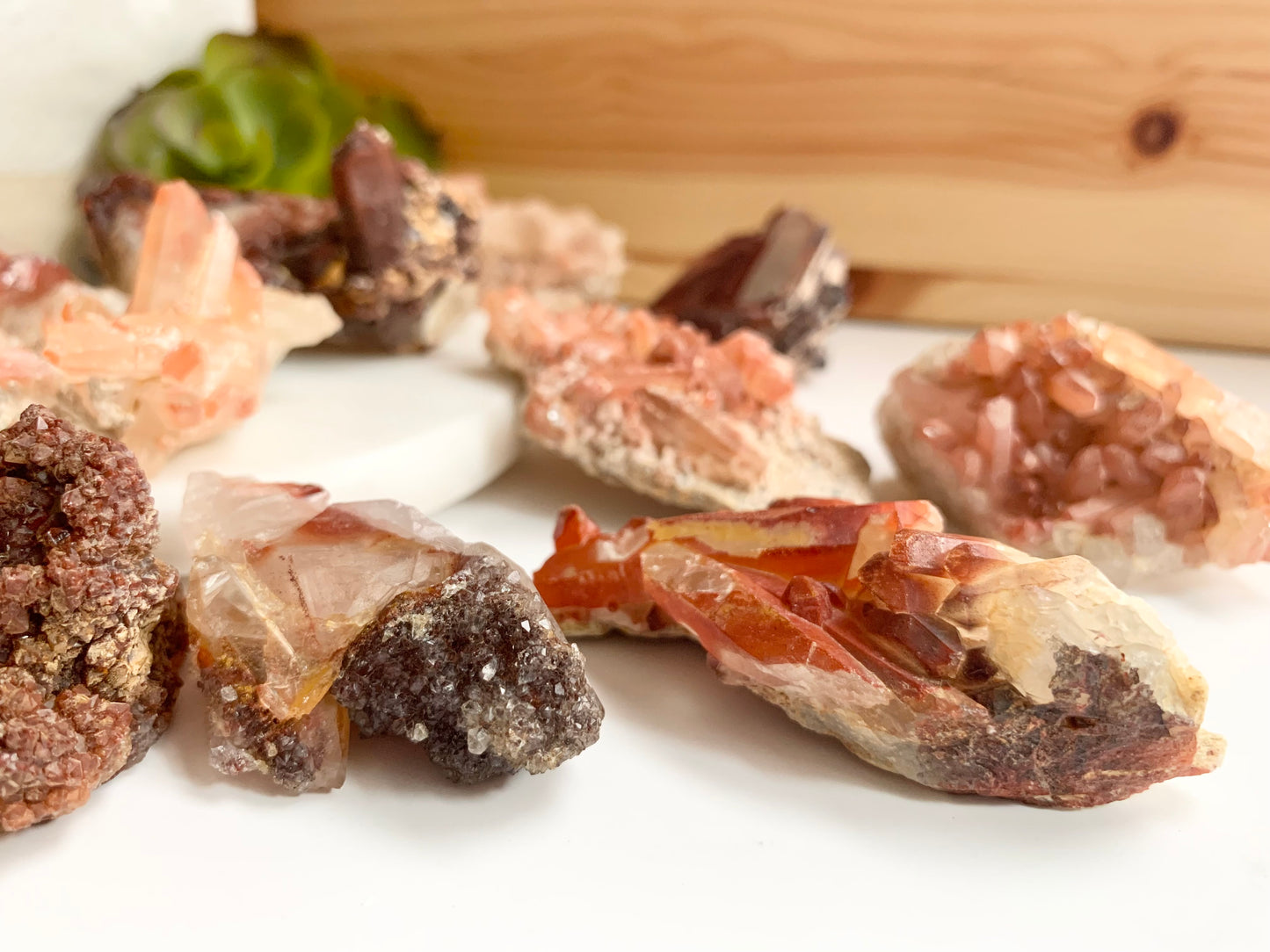 Red Quartz Clusters