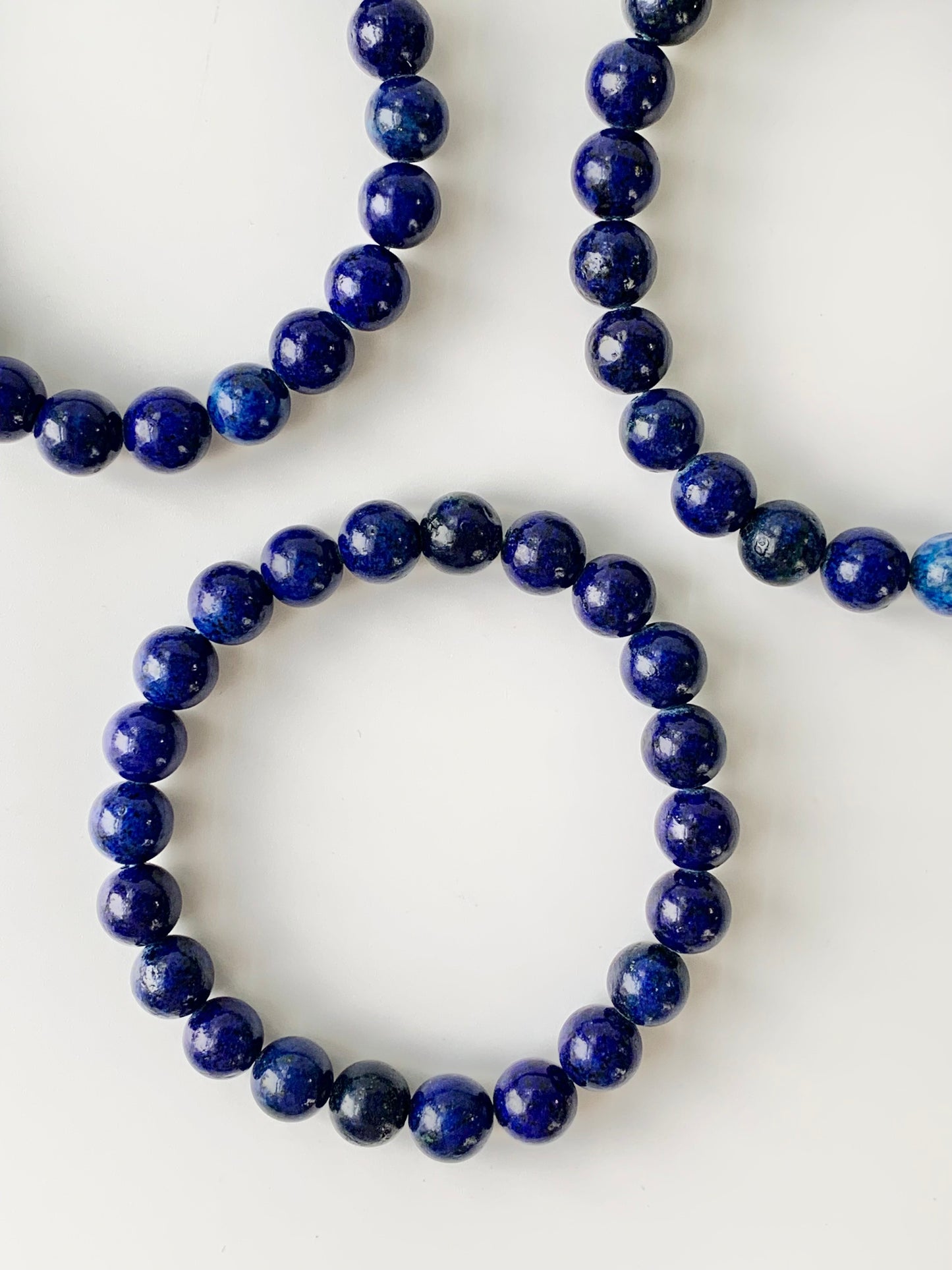 Lapis Lazuli Round Bead Bracelet, 8mm