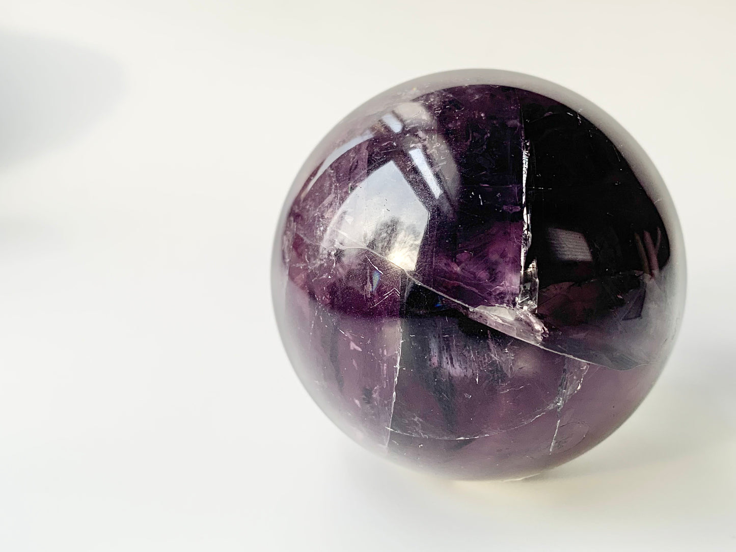 Purple Fluorite Sphere, 53mm, repaired