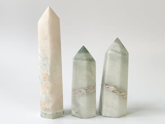 Green Aragonite Tower, 2-2.9oz