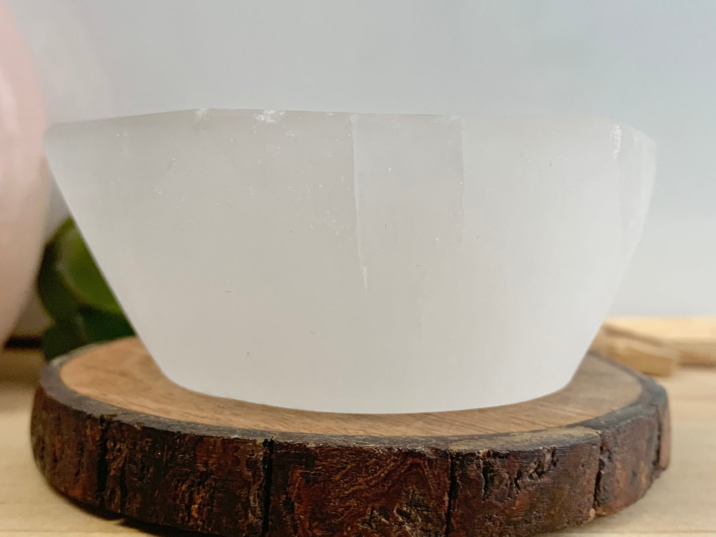 Satin Spar (Selenite) Decorative Hexagon Crystal Dish, Bowl
