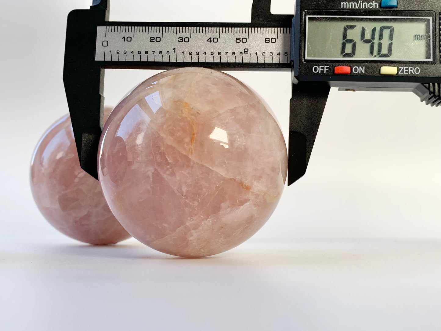 Rose Quartz Sphere, 64-66 mm
