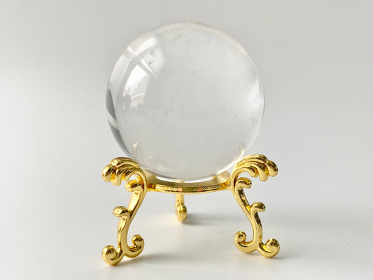 Sphere/Egg Display Stand, Gold Colored
