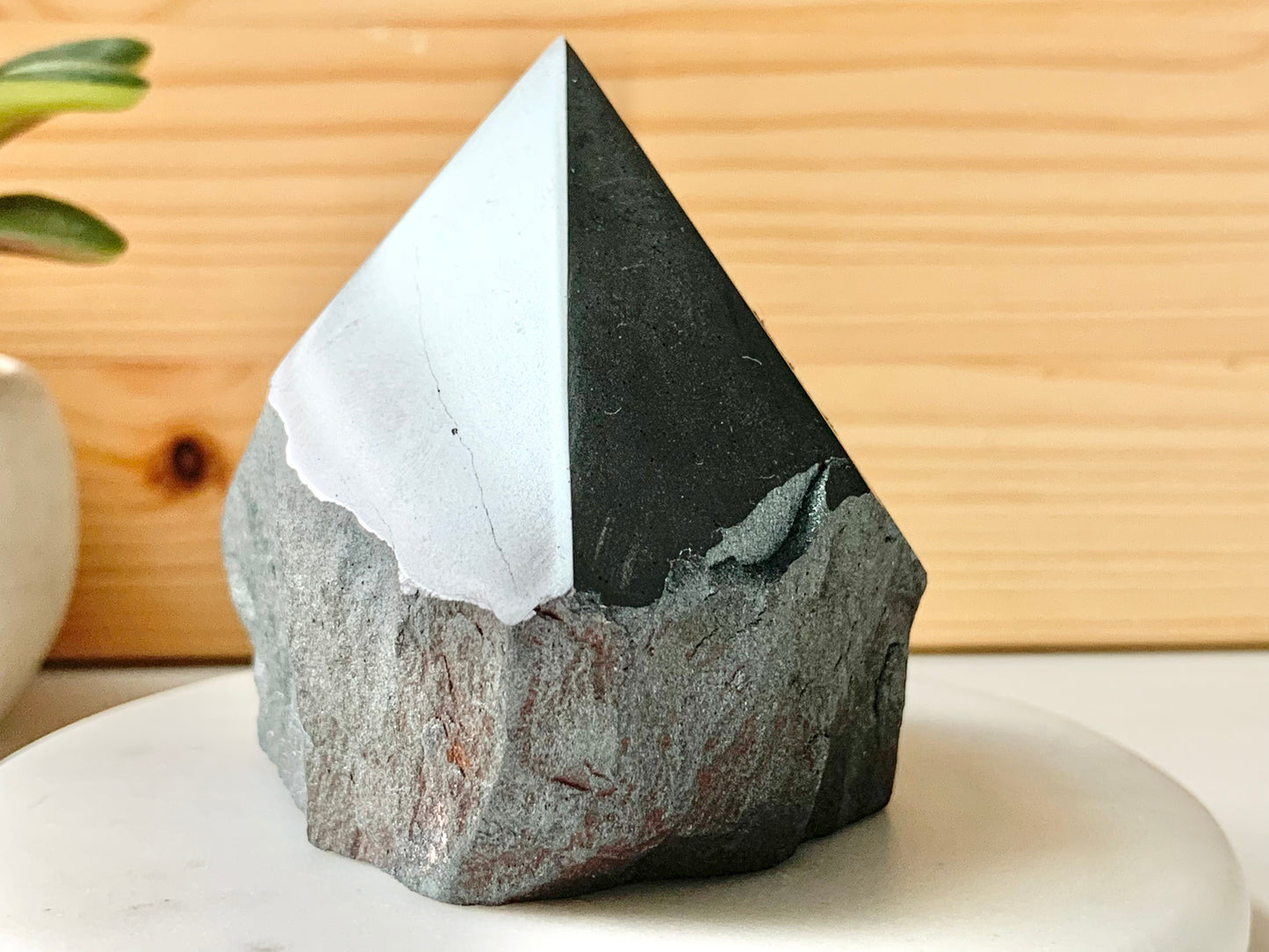 Hematite Point with Raw Base