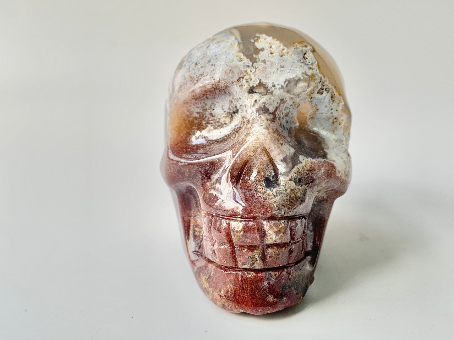 Ocean Jasper Skull Carving, High Quality, $54
