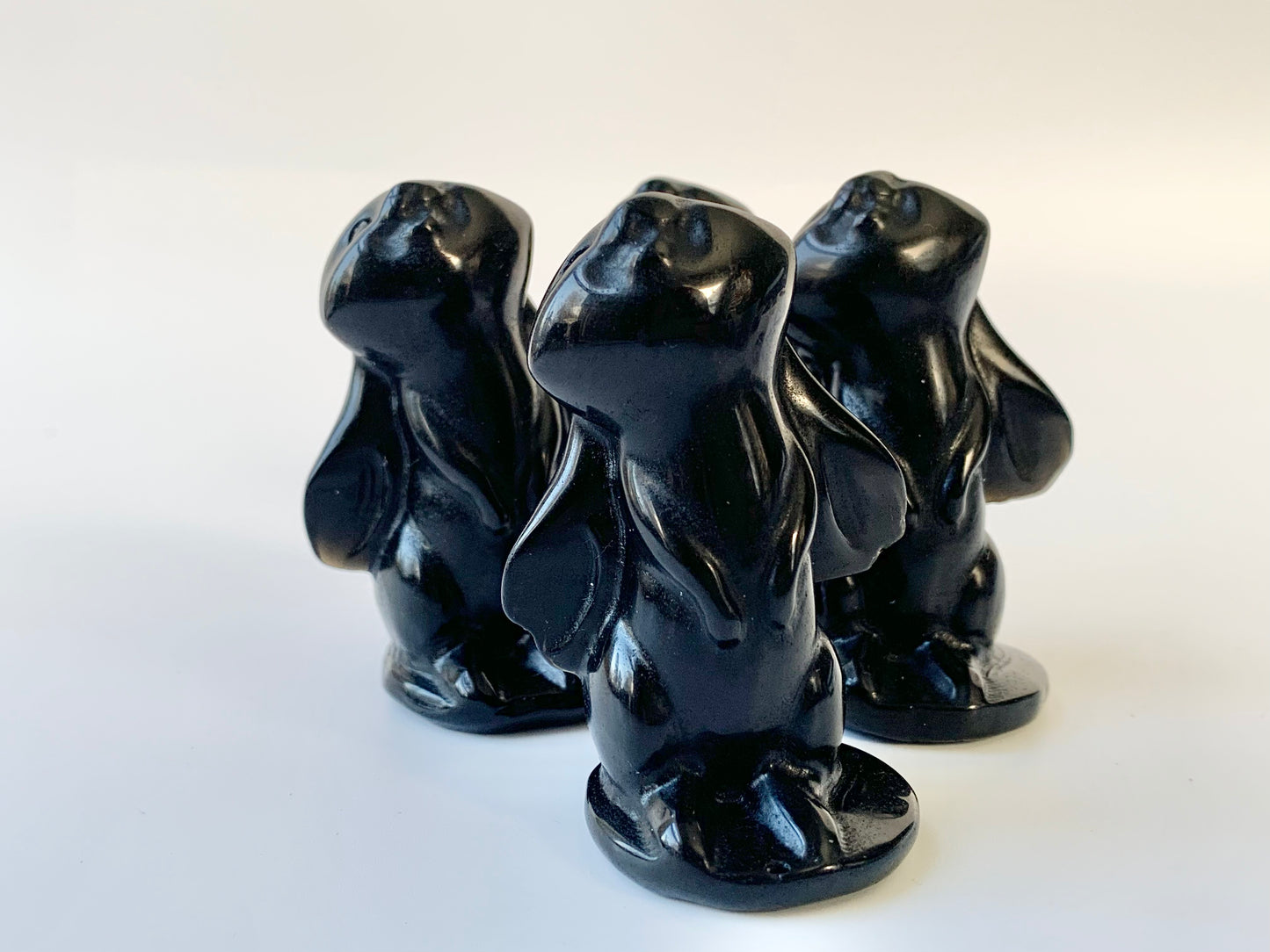 Bunny Carving, Black Obsidian