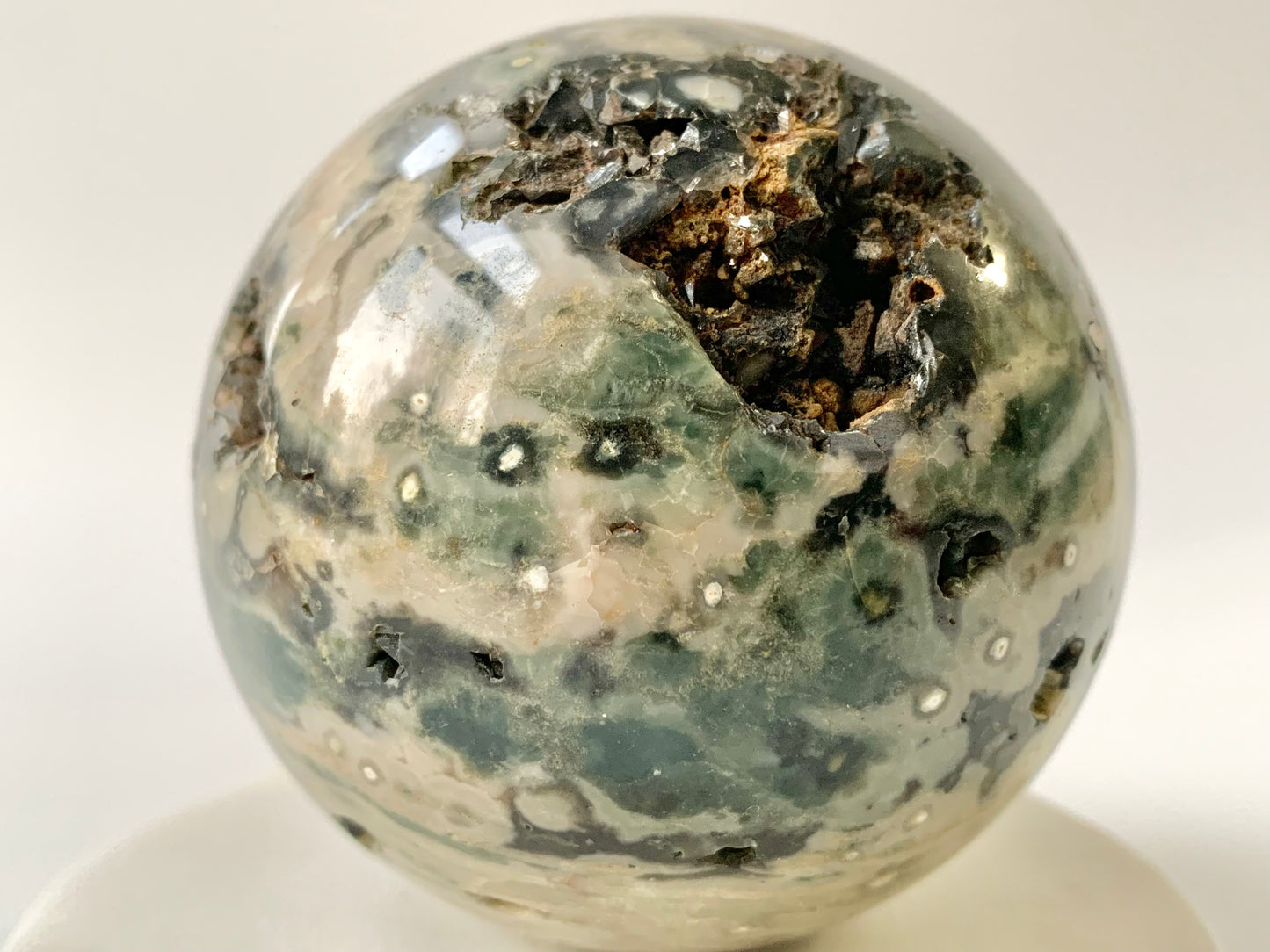 Ocean Jasper Sphere, ~73mm