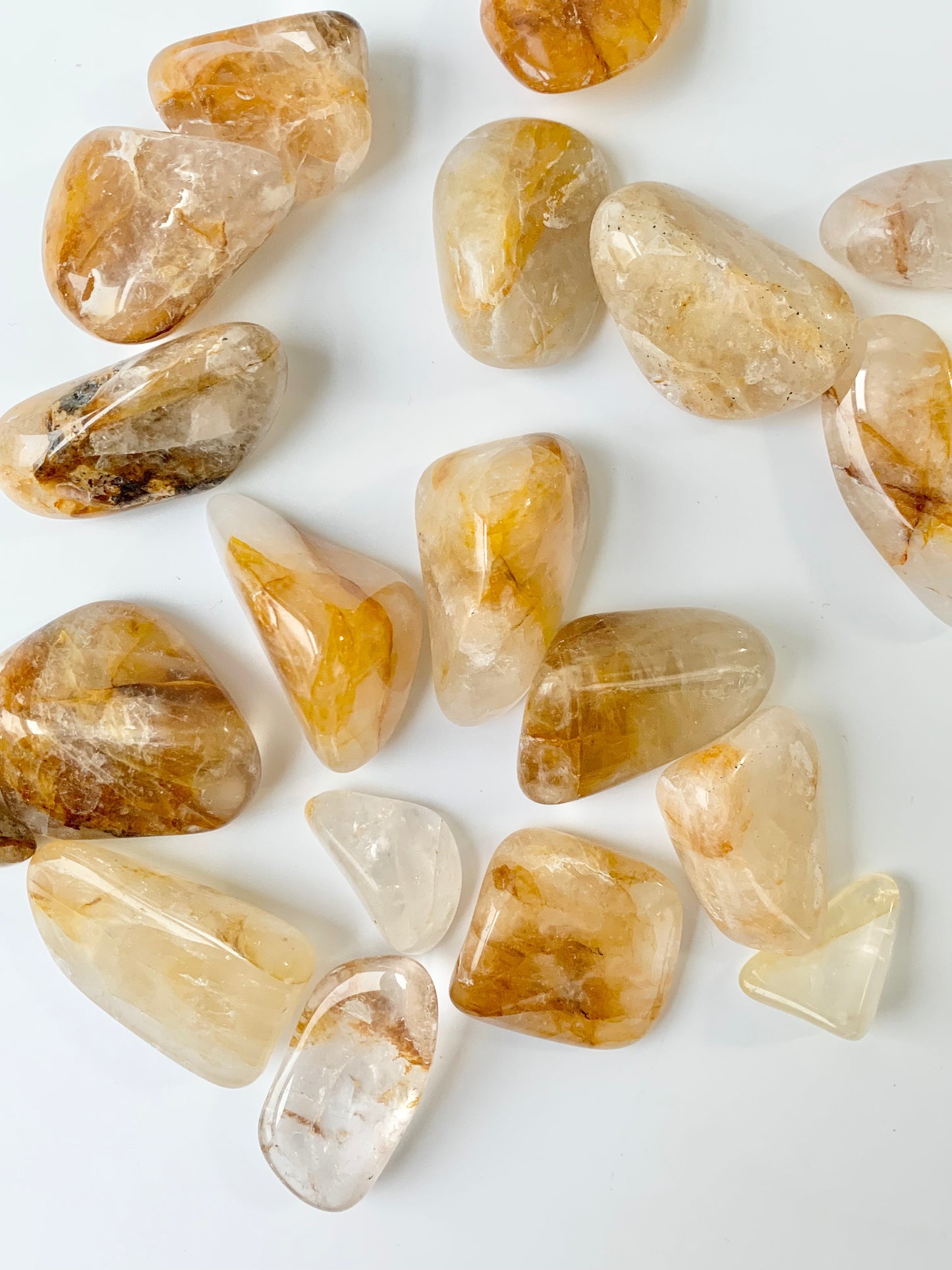 Golden Healer Quartz tumbles