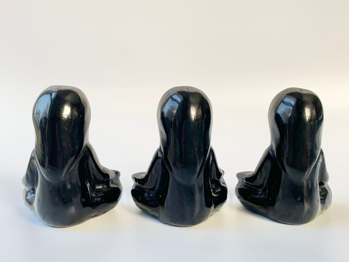 Sloth Carving, Shiny Black Obsidian