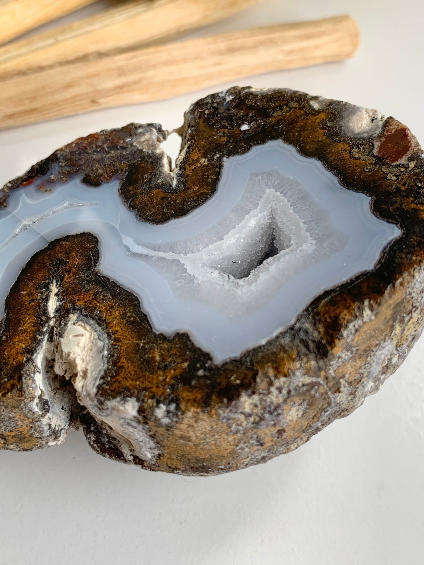 Coconut Geode, Cut and Polished