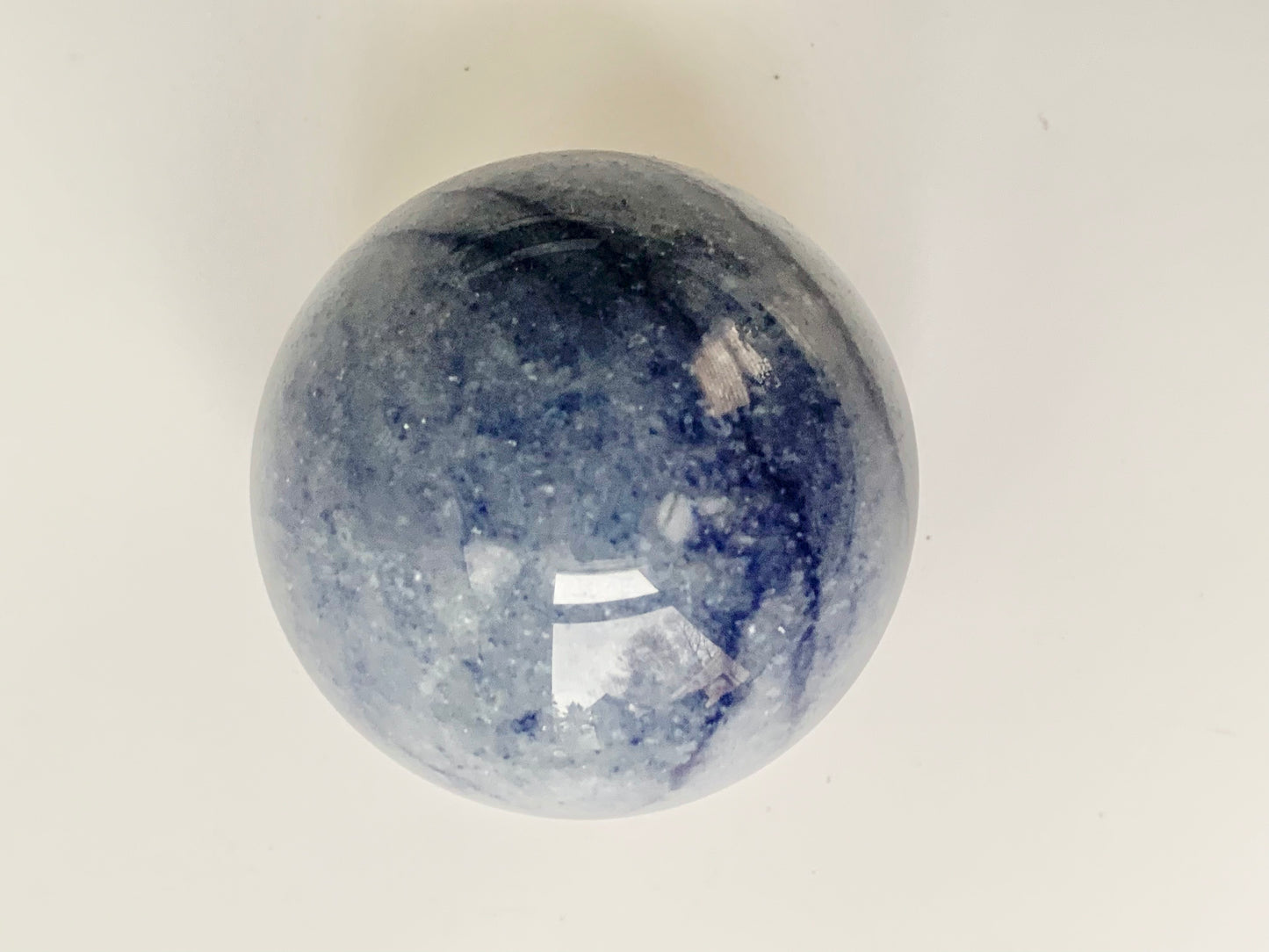 Blue aventurine sphere, 54-55 mm