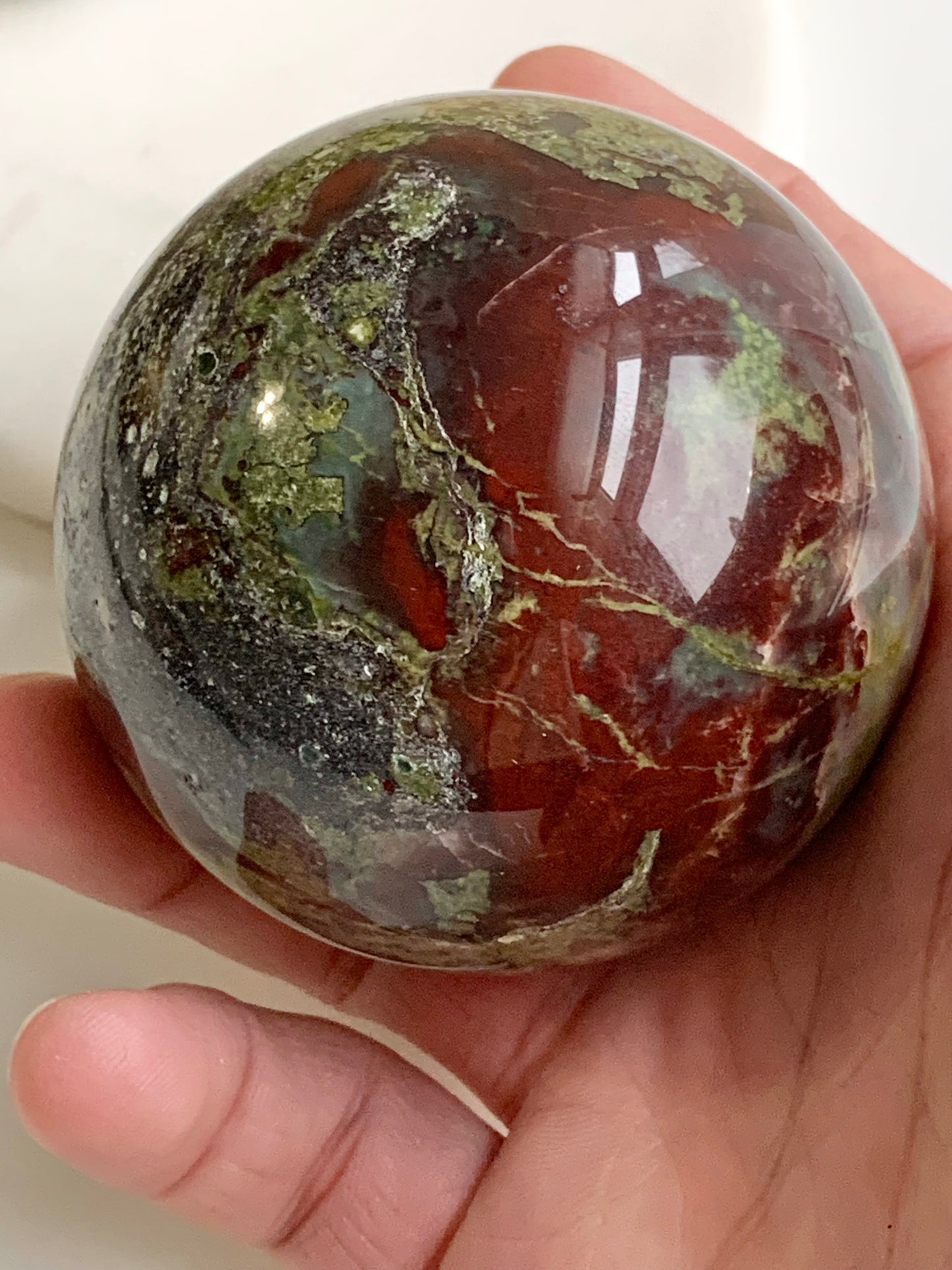 Dragonblood Stone Sphere, ~62-64mm