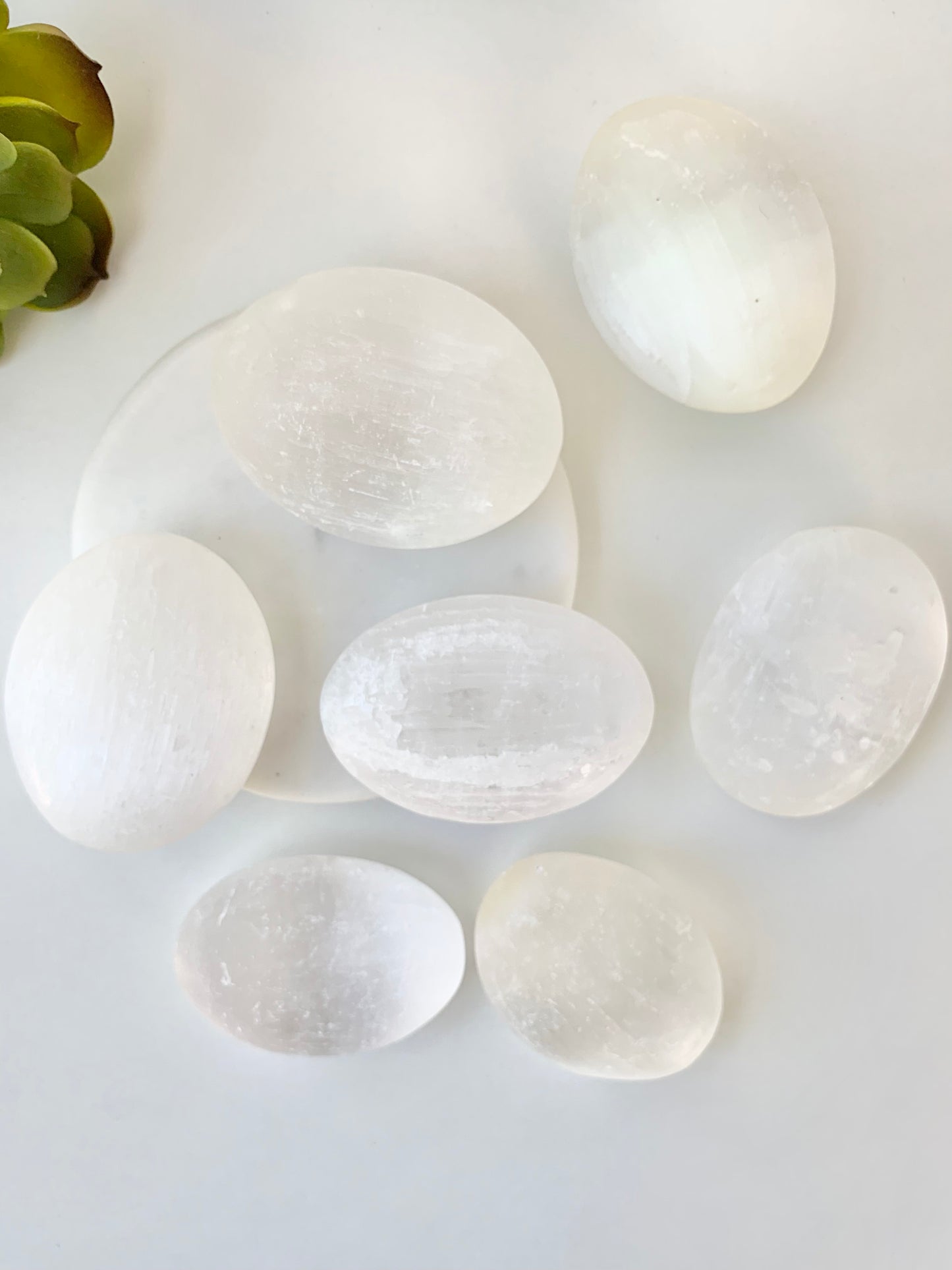 Satin Spar Palm Stone, Average
