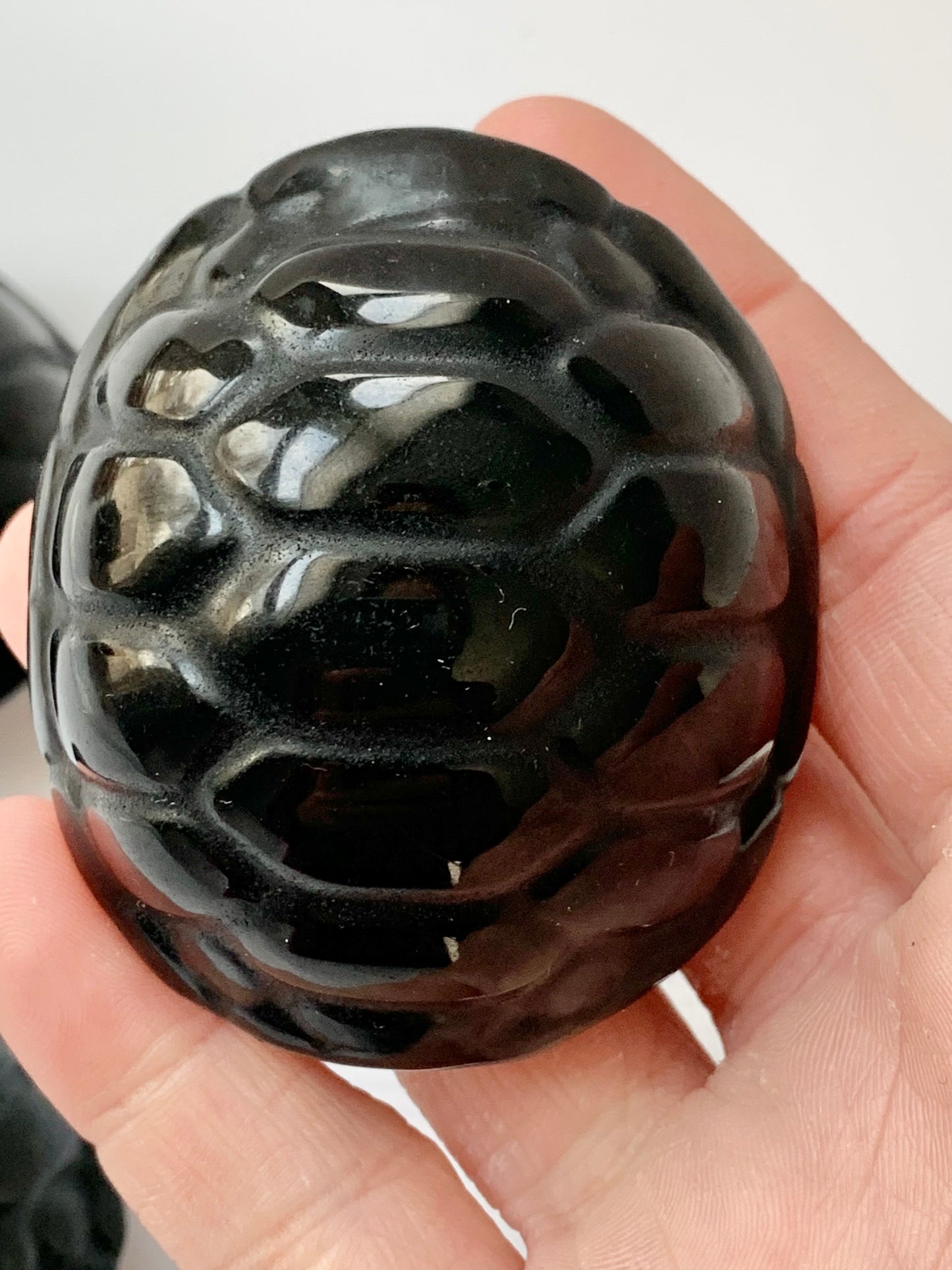 Turtle Shell Carving, obsidian