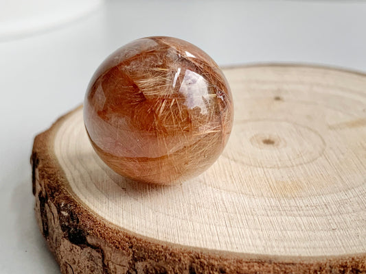 Gold Rutile Small Sphere