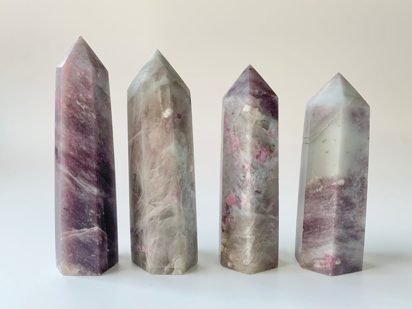 Pink Tourmaline and Lepidolite Towers, $14