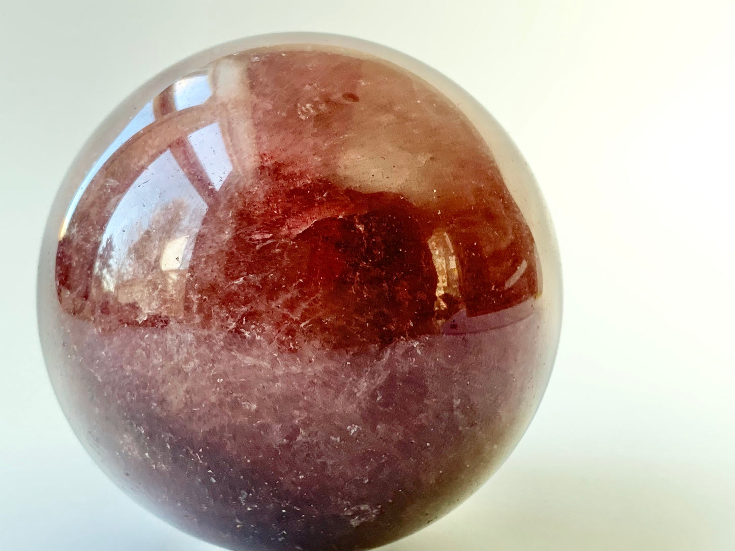 Strawberry Quartz Sphere, 73mm