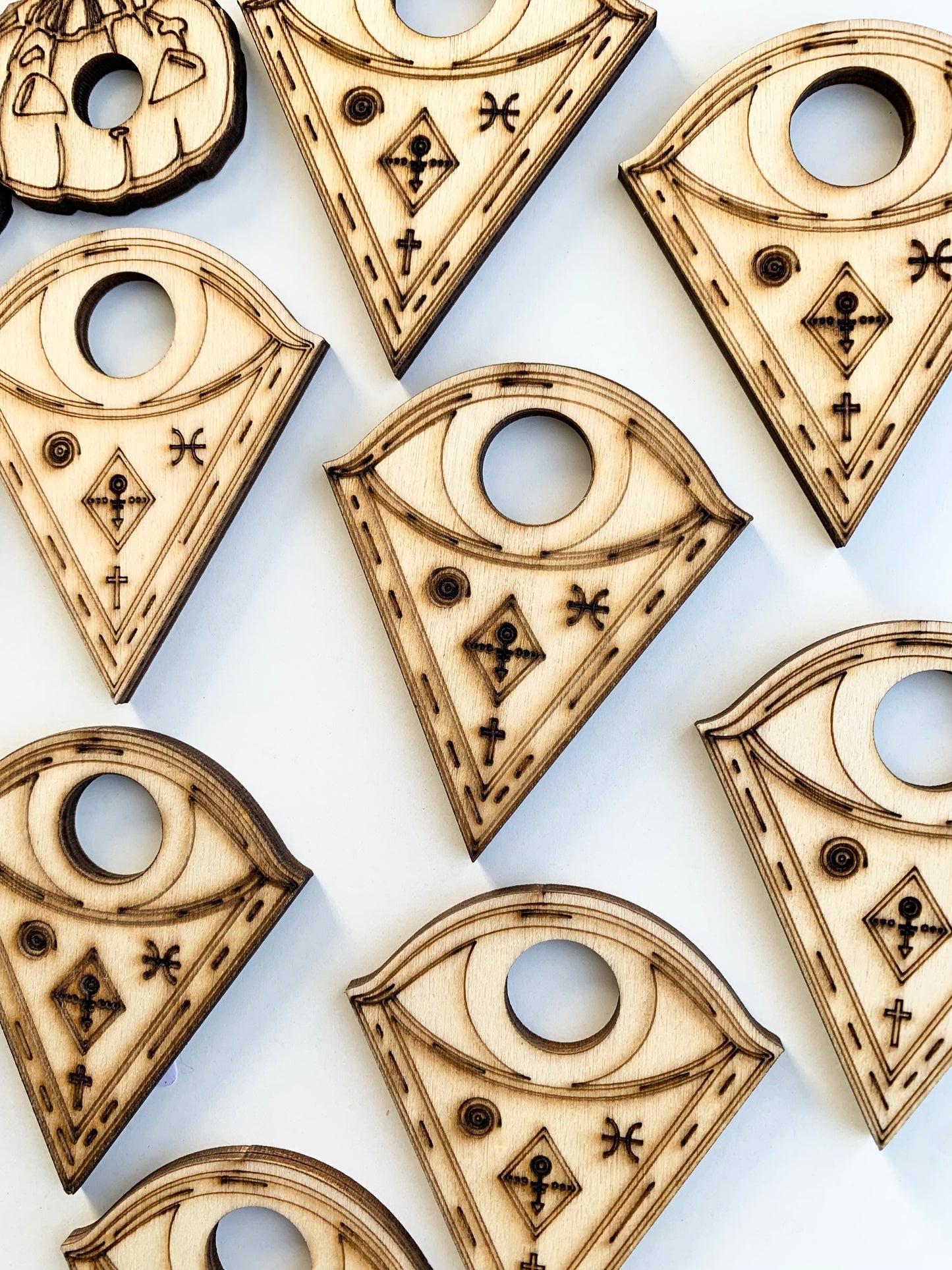 Eye Triangle Wooden Sphere Holder