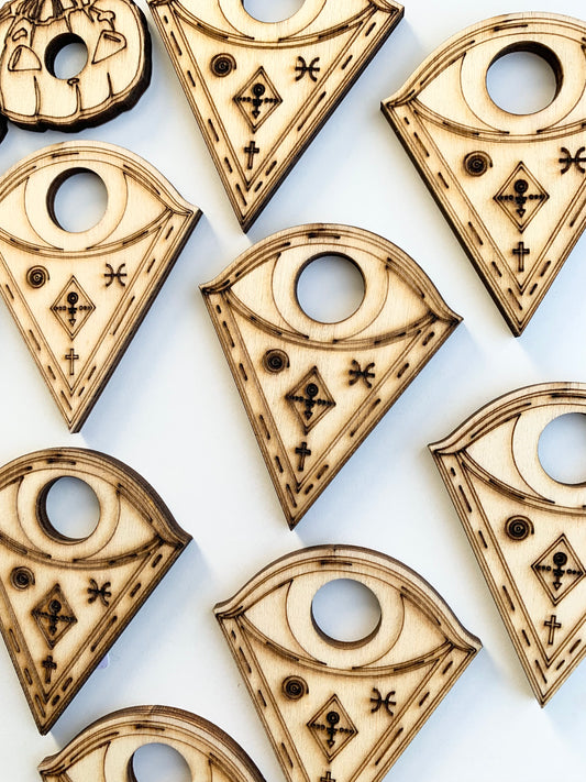 Eye Triangle Wooden Sphere Holder