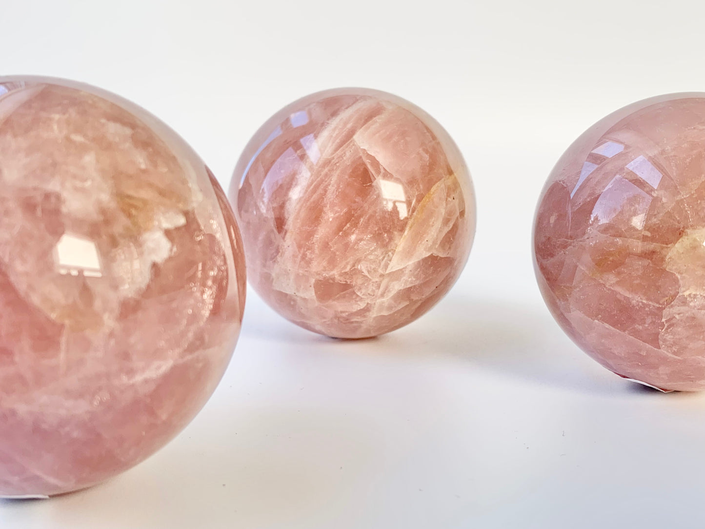 Rose Quartz Sphere, 64-66 mm