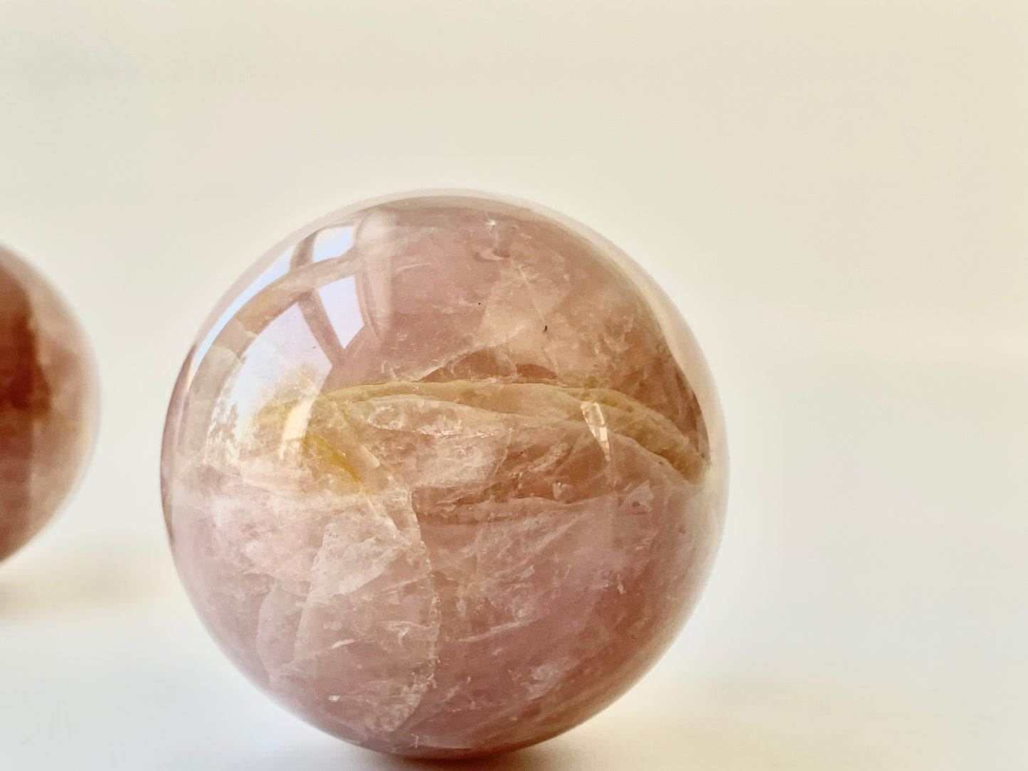 Rose Quartz Sphere, 73 mm