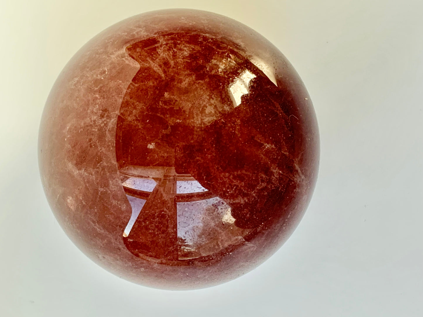 Strawberry Quartz Sphere, 77mm
