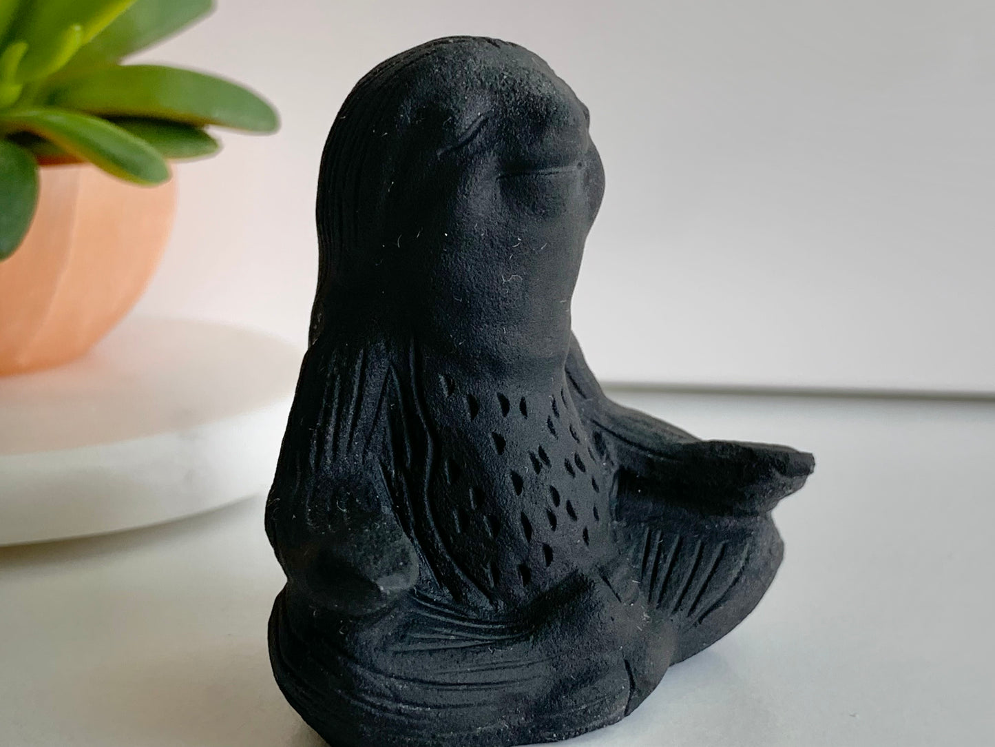 Meditating Sloth Carving