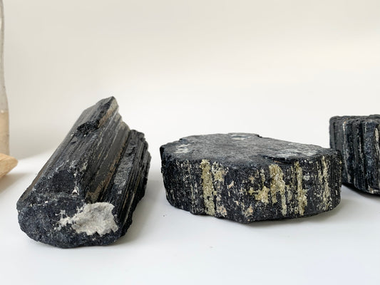 Raw Black Tourmaline Chunk, ~8 oz