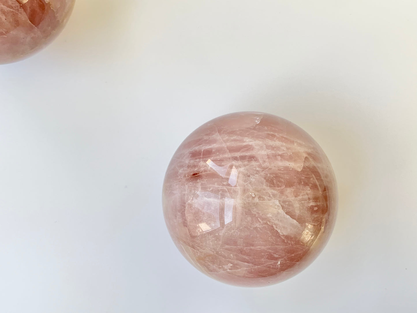 Rose Quartz Sphere, 73 mm