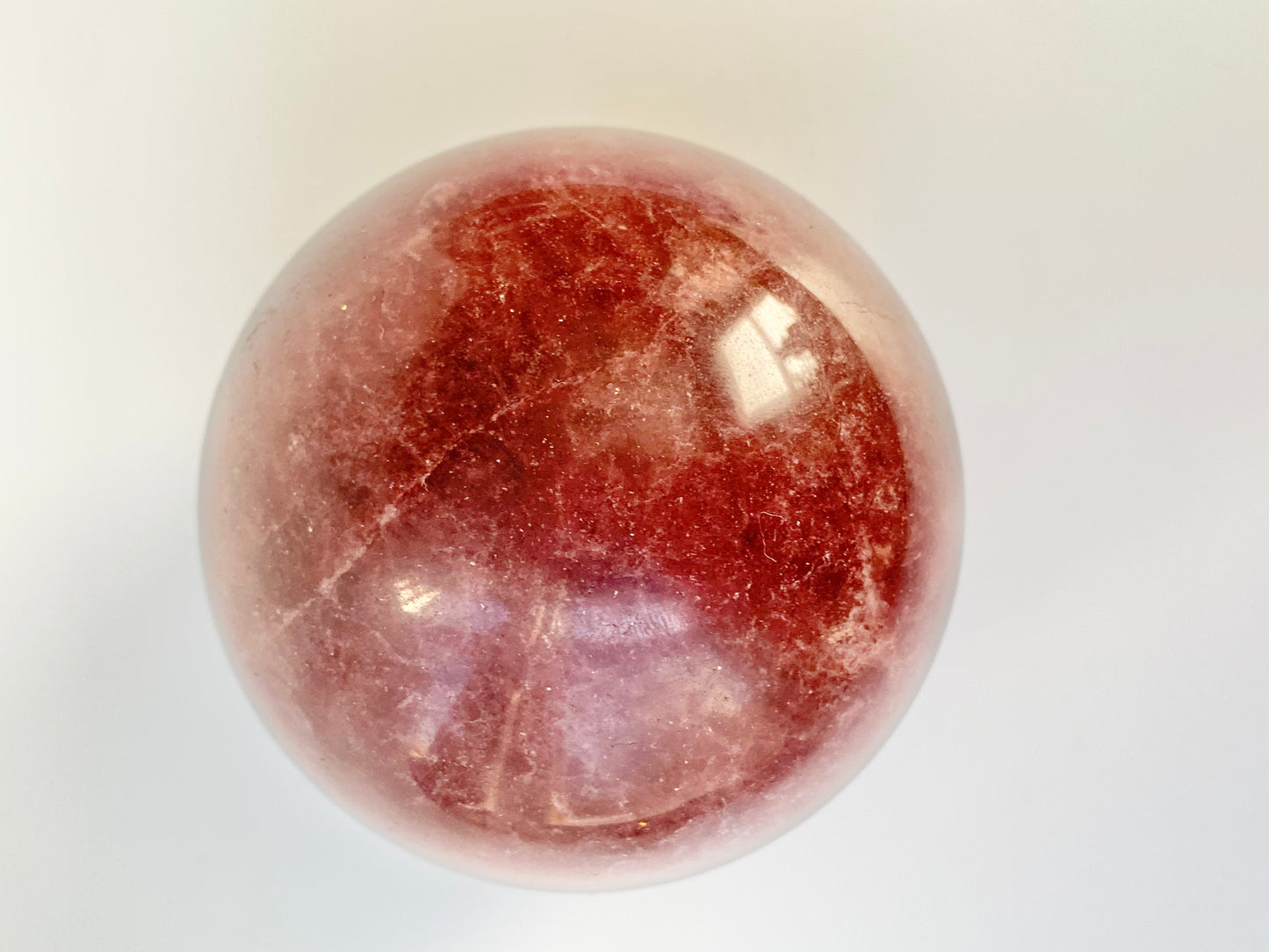 Strawberry Quartz Sphere, 90mm