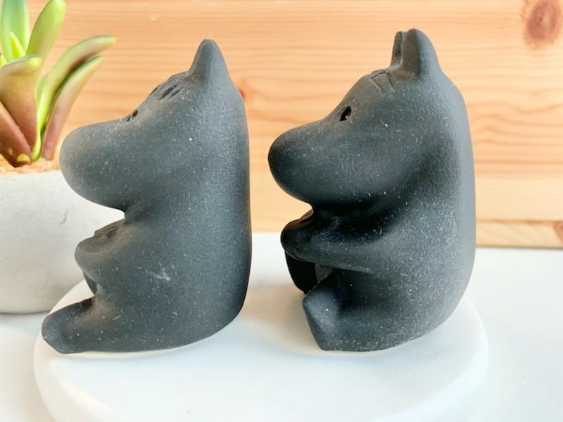 Obsidian Sitting Hippo Pair