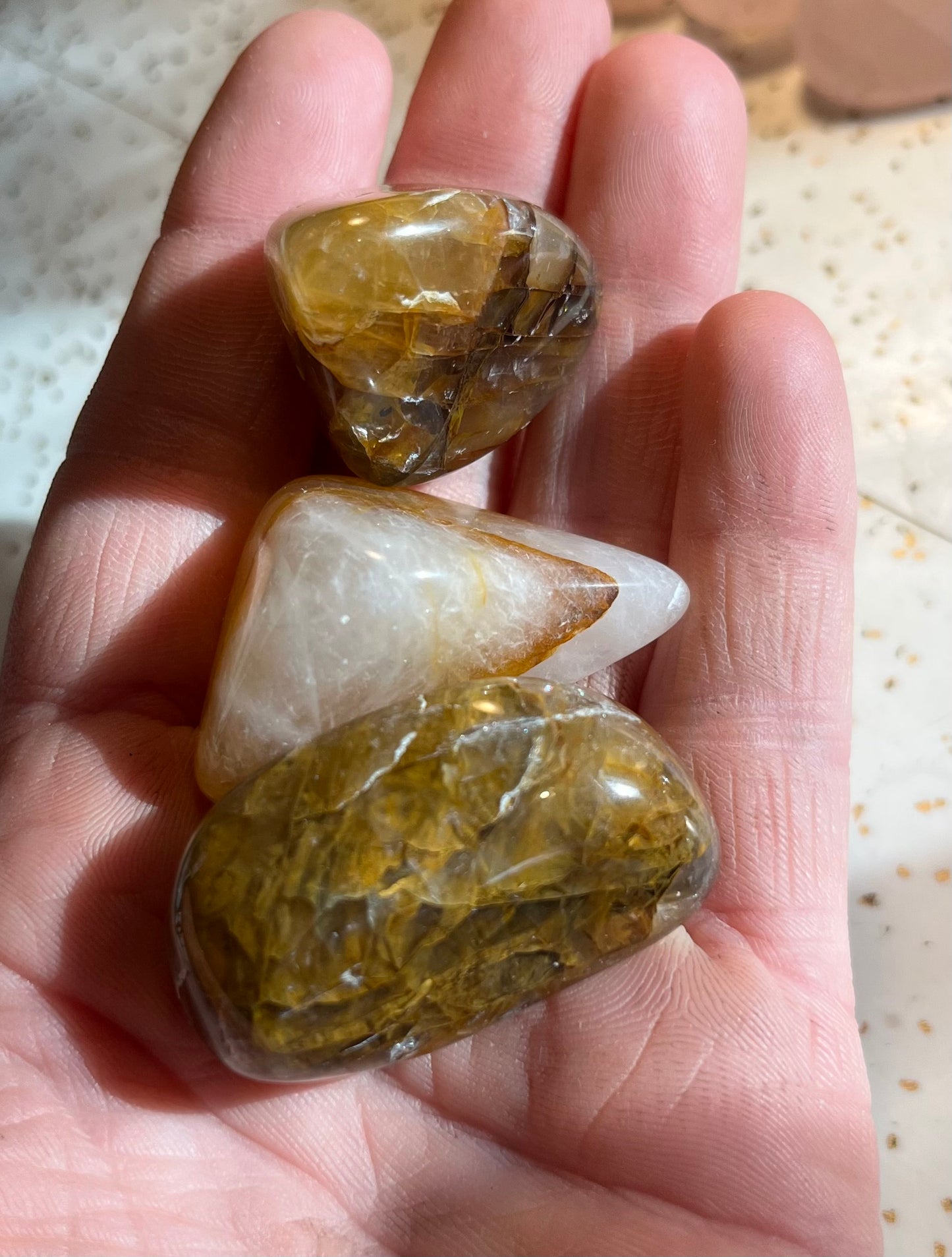 Golden Healer Quartz tumbles