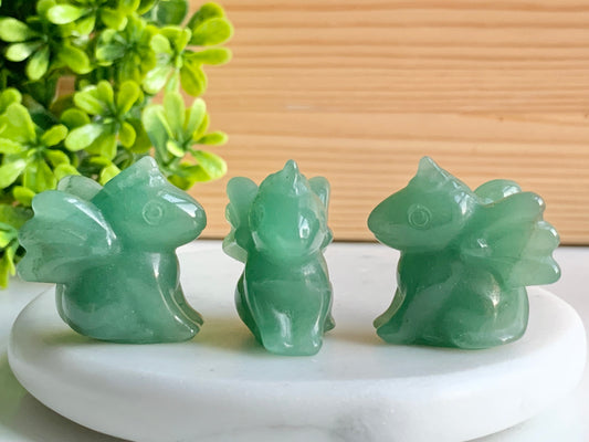 Mini Unicorn Carving, Green Aventurine