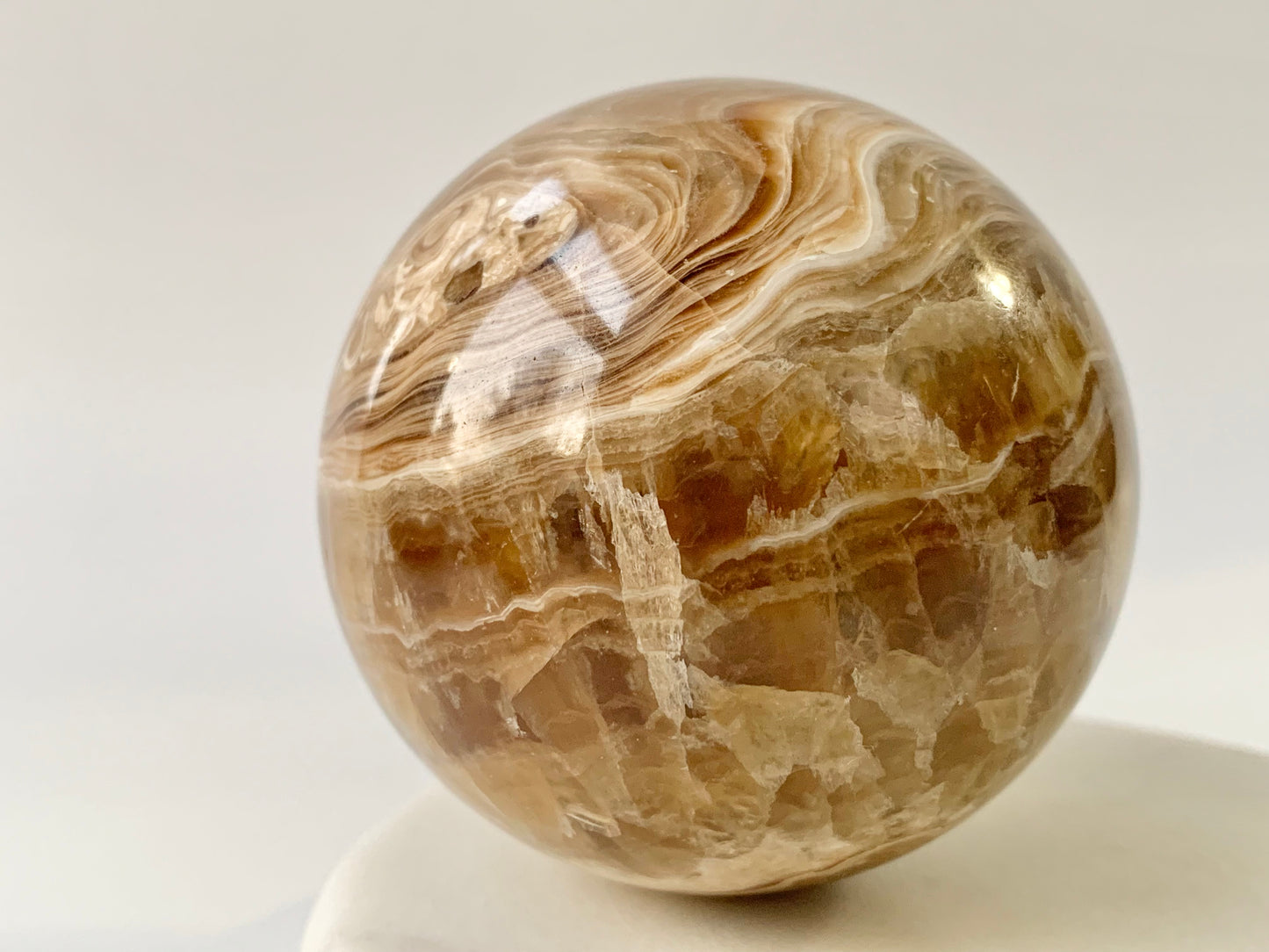 Amber Agate Sphere, 62mm