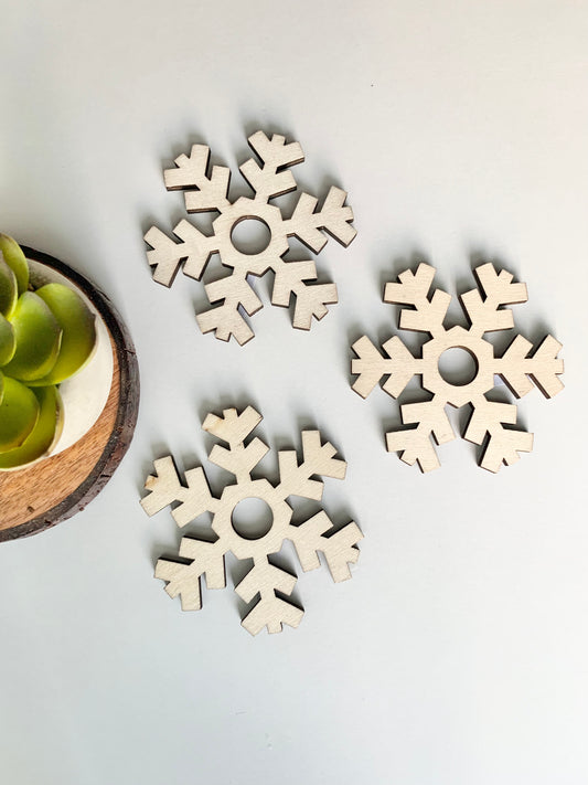 Wooden mini crystal sphere holder, snowflake