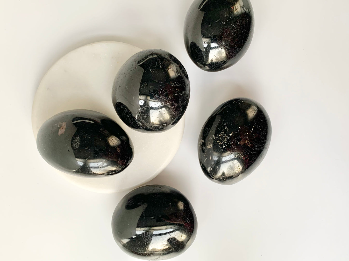 Black Tourmaline Palm stone, medium