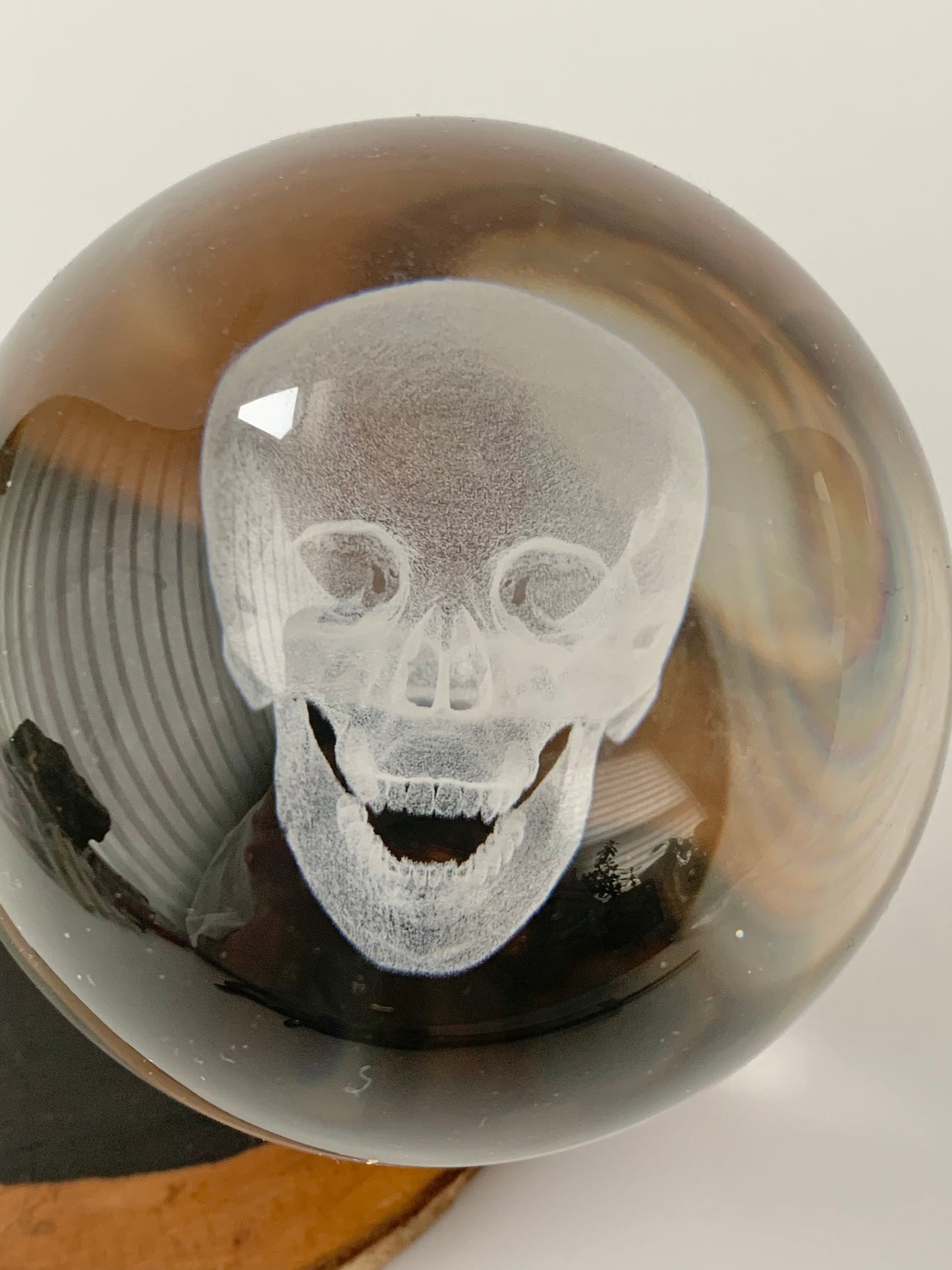 Skull Smelted Quartz Sphere